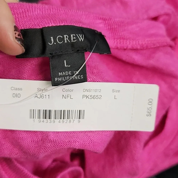 J. CREW EBROIDERED Short Sleeve Linen Top - Picture 9 of 10